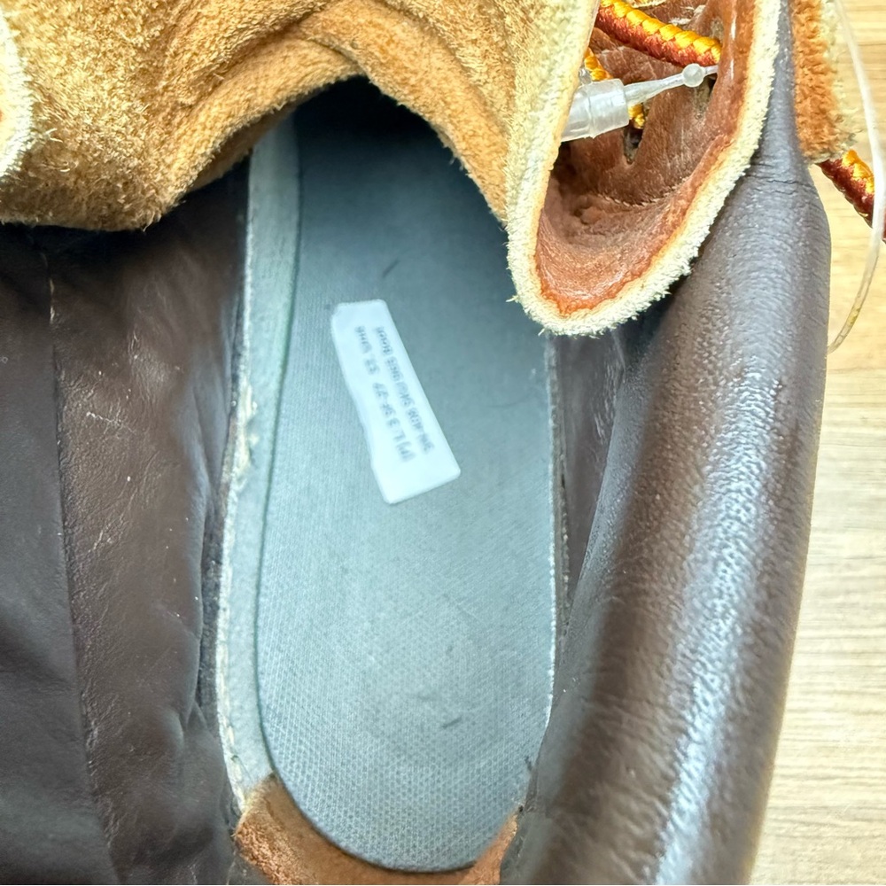 LL Bean  Women Size 9 Brown Leather Boots 6" Padded Collar Hunting Duck Boot - Picture 10 of 10